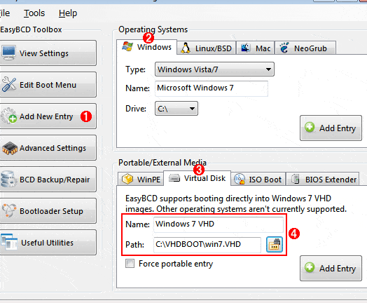 Einführung in die Bearbeitung des Bootloaders mit EasyBCD!