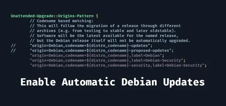 So veranlassen Sie, dass Debian Sicherheitsupdates automatisch aktualisiert