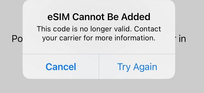 iPhone kann keine eSIM hinzufügen 